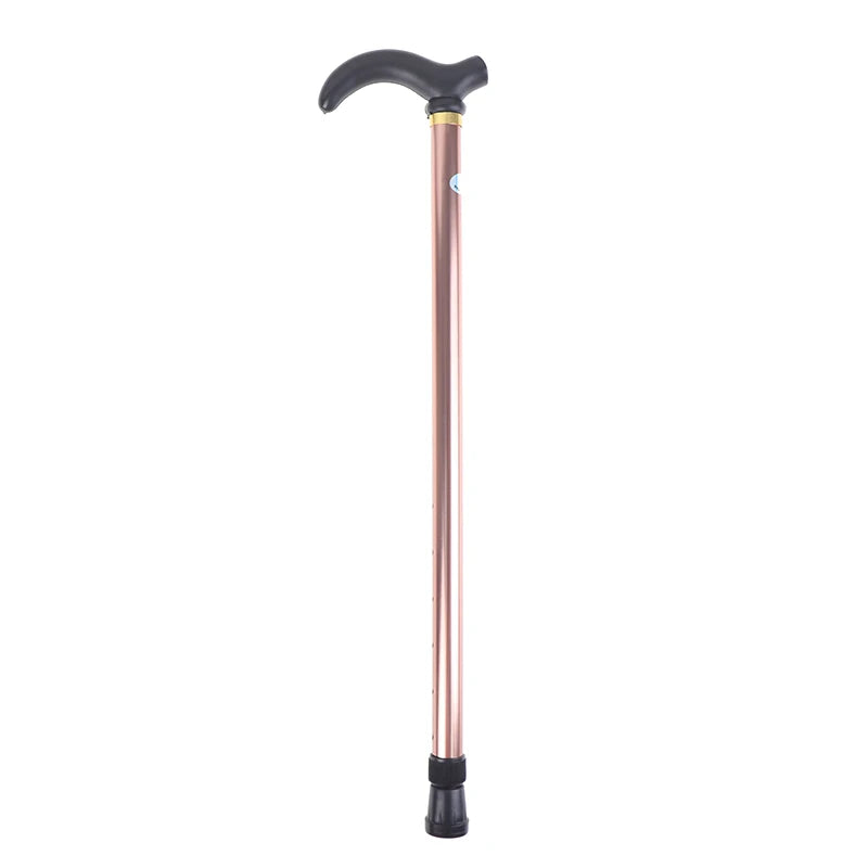 1PC 75-90cm Aluminum Alloy Adjustable Walking Stick 2 Section Stable Anti-Skid Crutch Old Man Hiking Cane Height Oasis Select Coffee