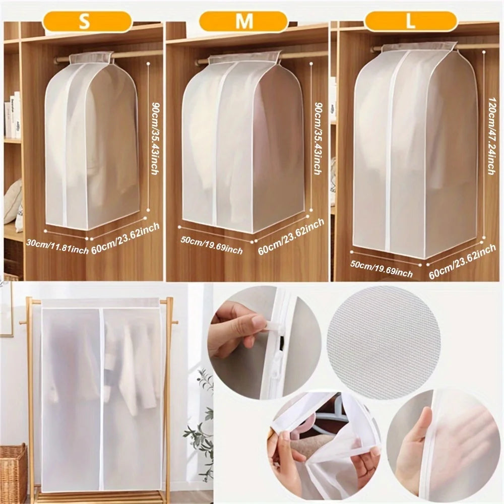 Clothing Dust Cover Transparent Dress Garment Dust Cover Storage Bag Case Organizer Wardrobe Clothing Hanging Dust Proof Bag Oasis Select