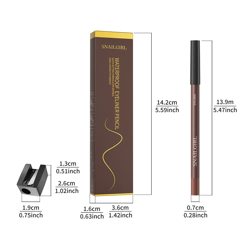 Waterproof Black Brown Eyeliner Gel Pencil Ultra-fine Matte Smooth Oasis Select