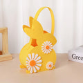2026 Easter Bunny Basket, Soft Felt Candy Tote Bag & Gift Storage, Kids Easter Party Decoration & Egg Hunt Game Props Gift Bags Oasis Select YELLOW one size