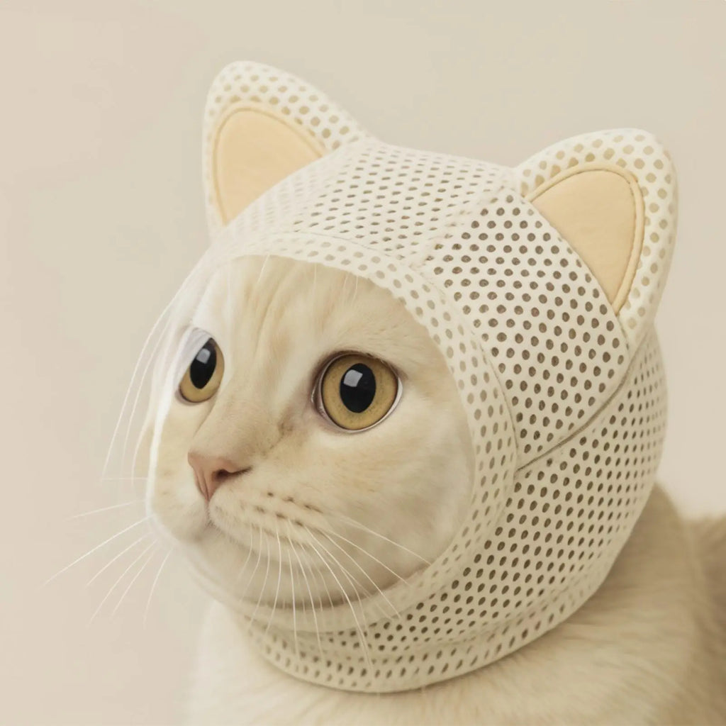Cat Muzzle Breathable Net Cat Mask Post Operation Pet Head Cover Anti Licking Prevent Biting Accidental Ingestion Pet Head Cover Oasis Select