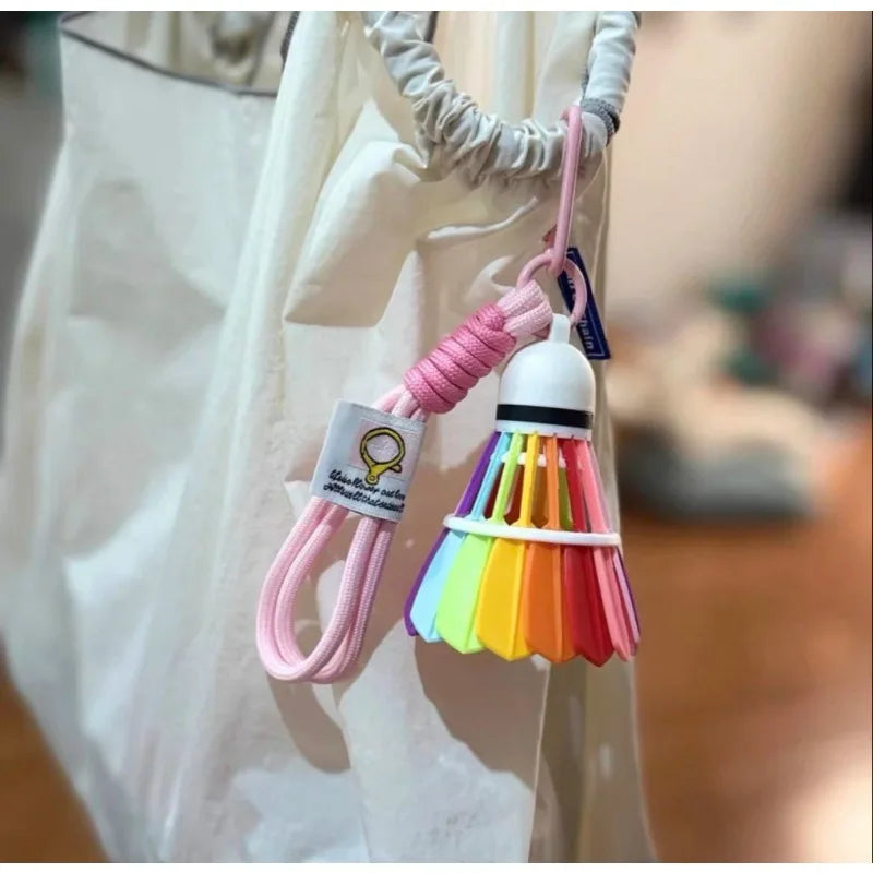 Blue and White Badminton Pendant with High Aesthetic Value Creative Badminton Player Sports Backpack Pendant Decoration Oasis Select