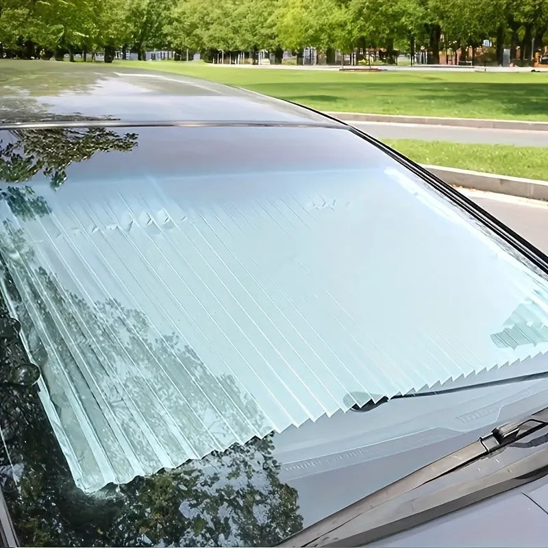 Easy-Install Automatic Retractable Car Sunshade - Uv Protection & Heat Insulation Adhesive Blackout Curtain Oasis Select