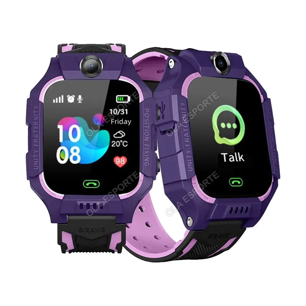 Kids Smart Watch 2G SIM GPS Tracker SOS LED IP68 Boys & Girls