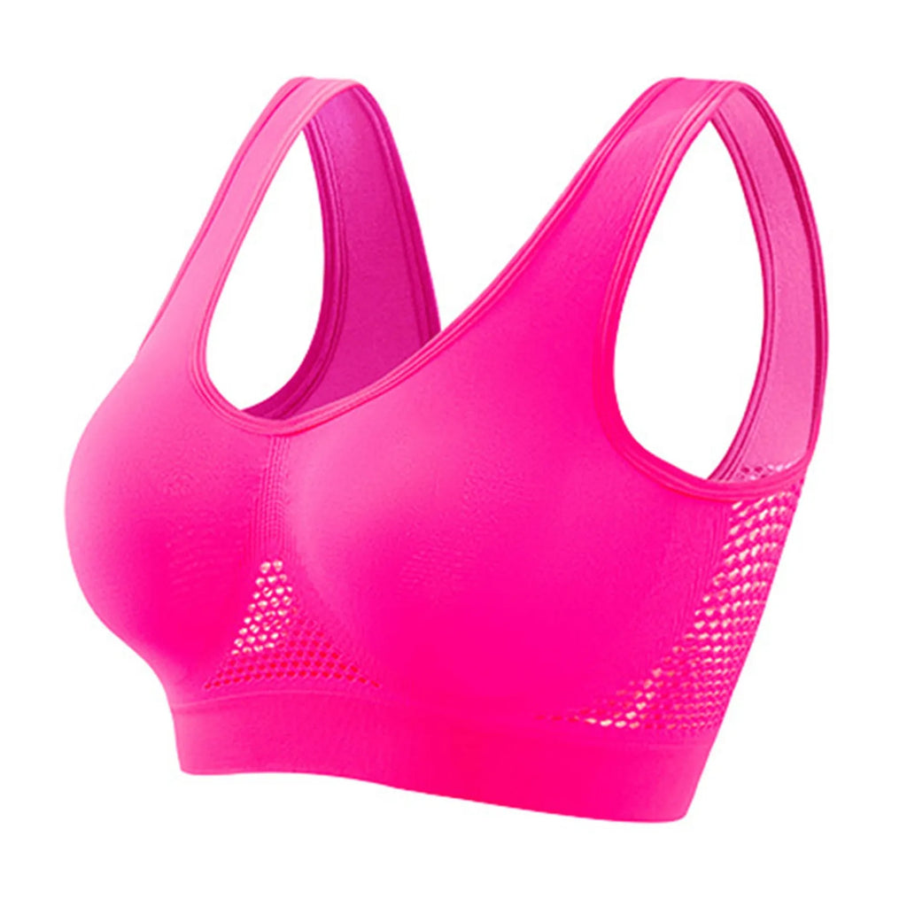 Breathable Sports Bra Top Fitness Women Brassiere Removable Padded Sport Bra Running Gym Seamless Push Up Bras Oasis Select