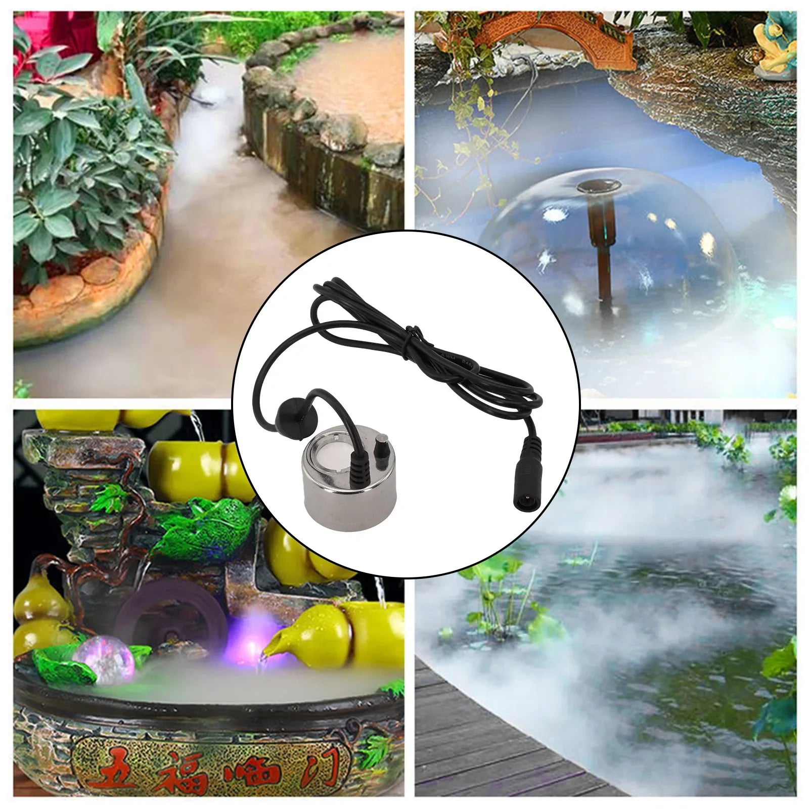 Garden Fog Maker 38mm Fog Maker Stainless Steel 5m Clamp Belt Good Quality Maximum Evaporation 350ml h Balcony Garden Oasis Select China Mainland