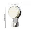 1pcs No-Drill Traceless Suction Hooks Strong Hold Vacuum Wall Hanger Waterproof Hook for Bathroom Kitchen Toilet Decor Oasis Select White