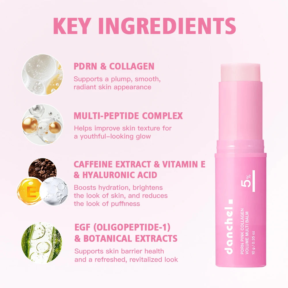 2pcs PDRN Pink Collagen Stick&Collagen Face Cream Multi Volume Balm Anti Aging Firming Anti Wrinkle Moisturizing Skincare Set Oasis Select