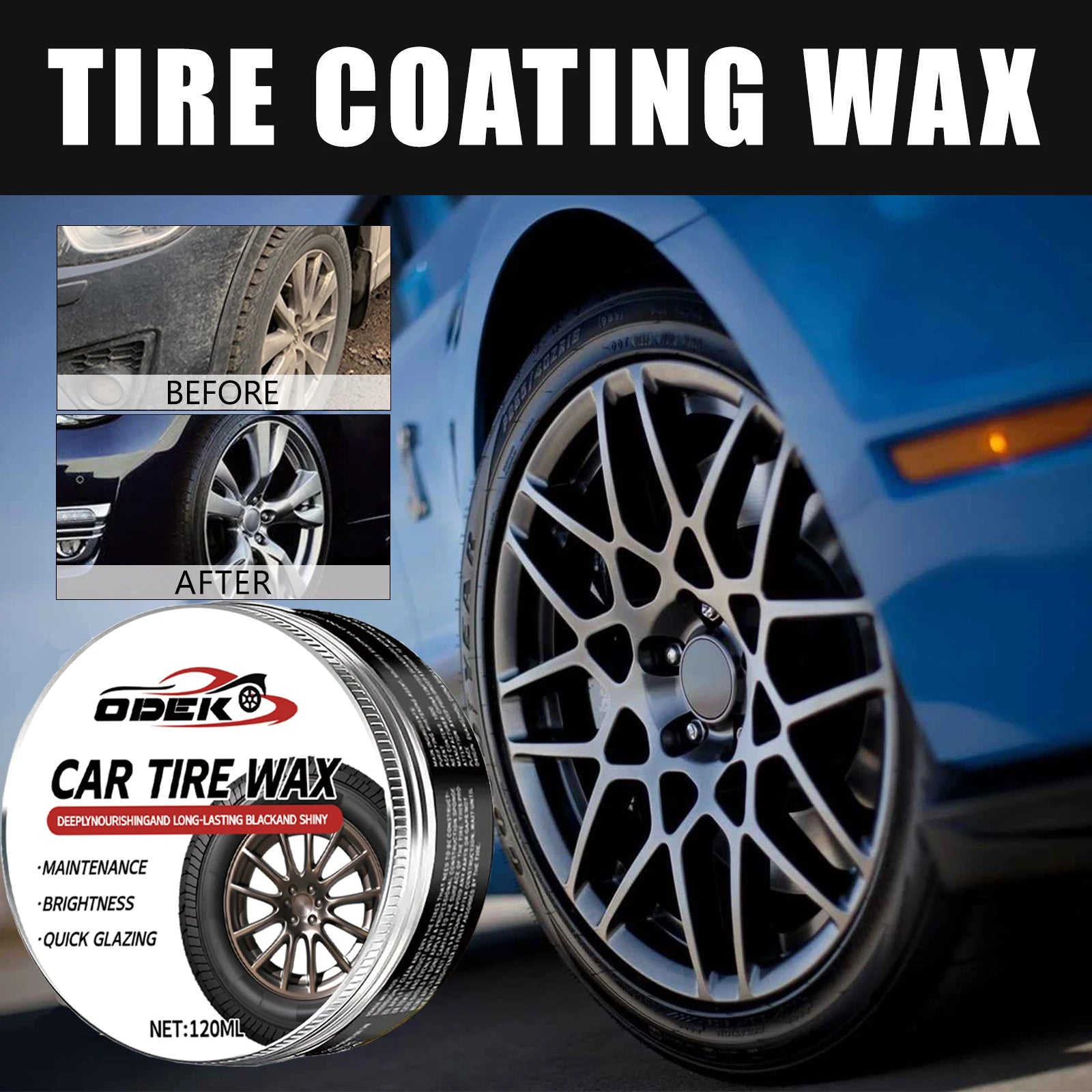 High Gloss Tire Shine Dressing | UV Protection & Durability
