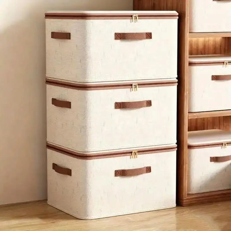 With Zipper Wardrobe Organizer For Home Portable Space-Saving Durable Foldable Clothes Storage Box Oasis Select