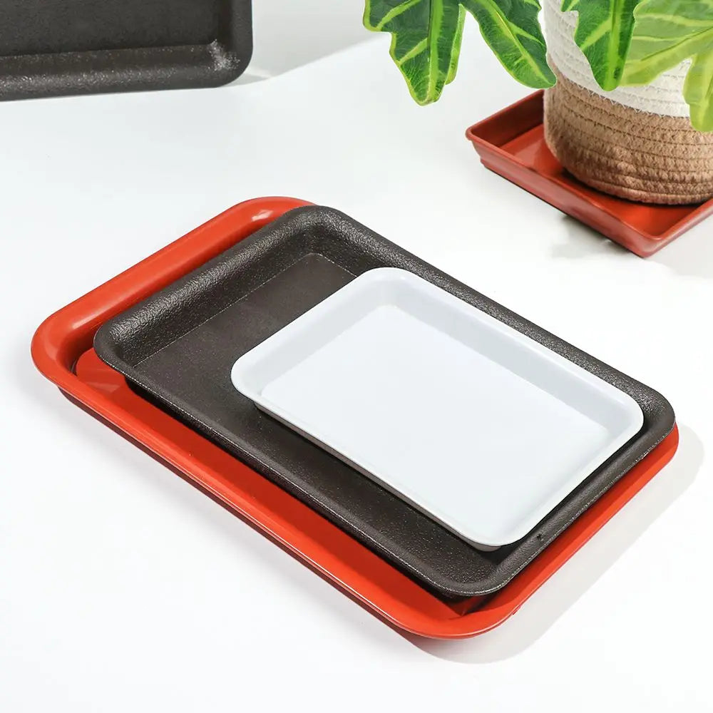 1PC Saucers Indoor Outdoor Flower Pot Plant Saucer Drip Trays Plastic Tray Rectangle Oasis Select