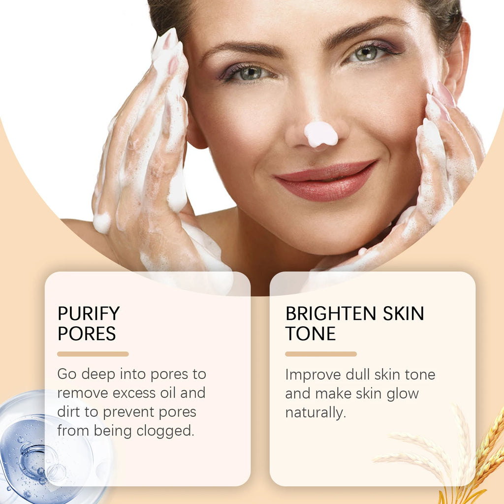 Rice Raw Pulp Facial Cleanser – Pore Cleansing & Brightening Foaming Facial Cleanser Oasis Select