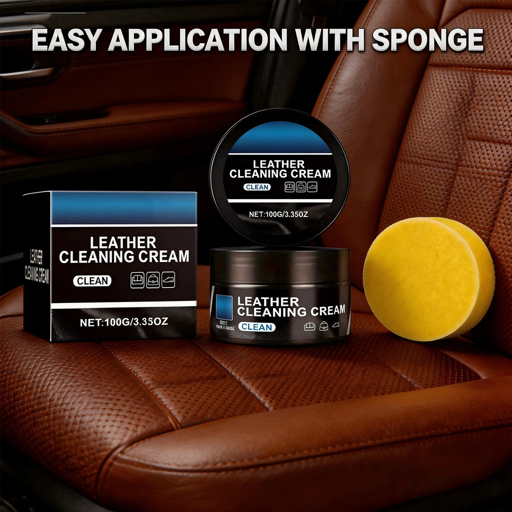 Leather Cleaning Cream for Automotive Interior Remove Dirt Anti Fouling and Waterproof Car Interior Seat Leather Products Oasis Select