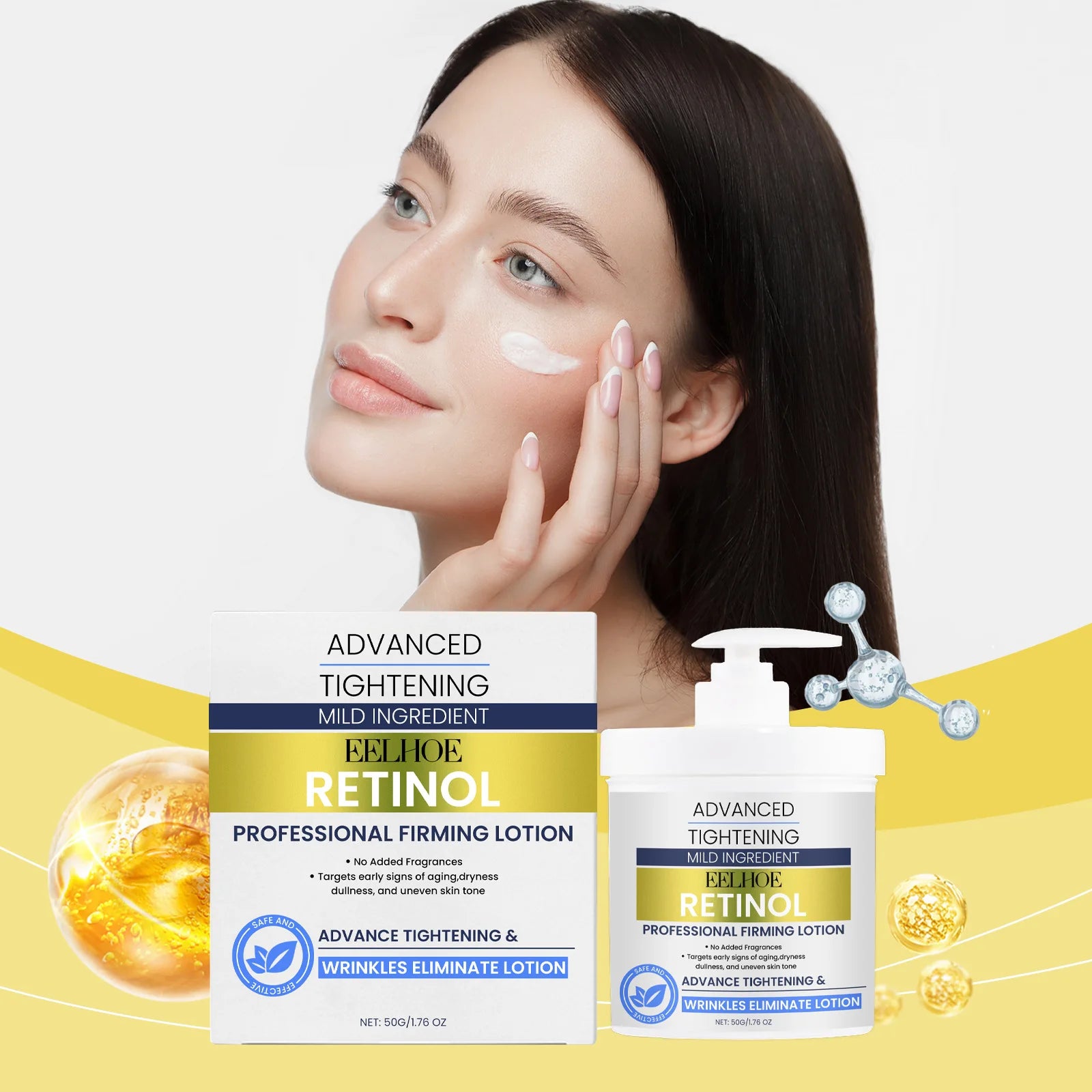 EELHOE Retinol Body Lotion Skin Tightening Elasticity Improve Sagging Moisturizing Nourishing Skin Smooth Repair Skin Care Cream Oasis Select