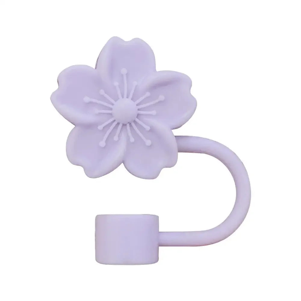 Flower Shape Straw Cover Compatible Stanley 30& Tumbler Soft Silicone