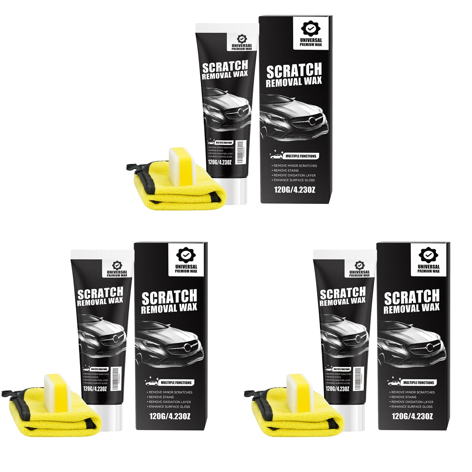Car Scratch Repair Kit Auto Paint Care Set Daily Shine Protection Easy Polish Remove Fine Scratches Body Paint Maintenance Tool Oasis Select Buy 1 Get 2 Free