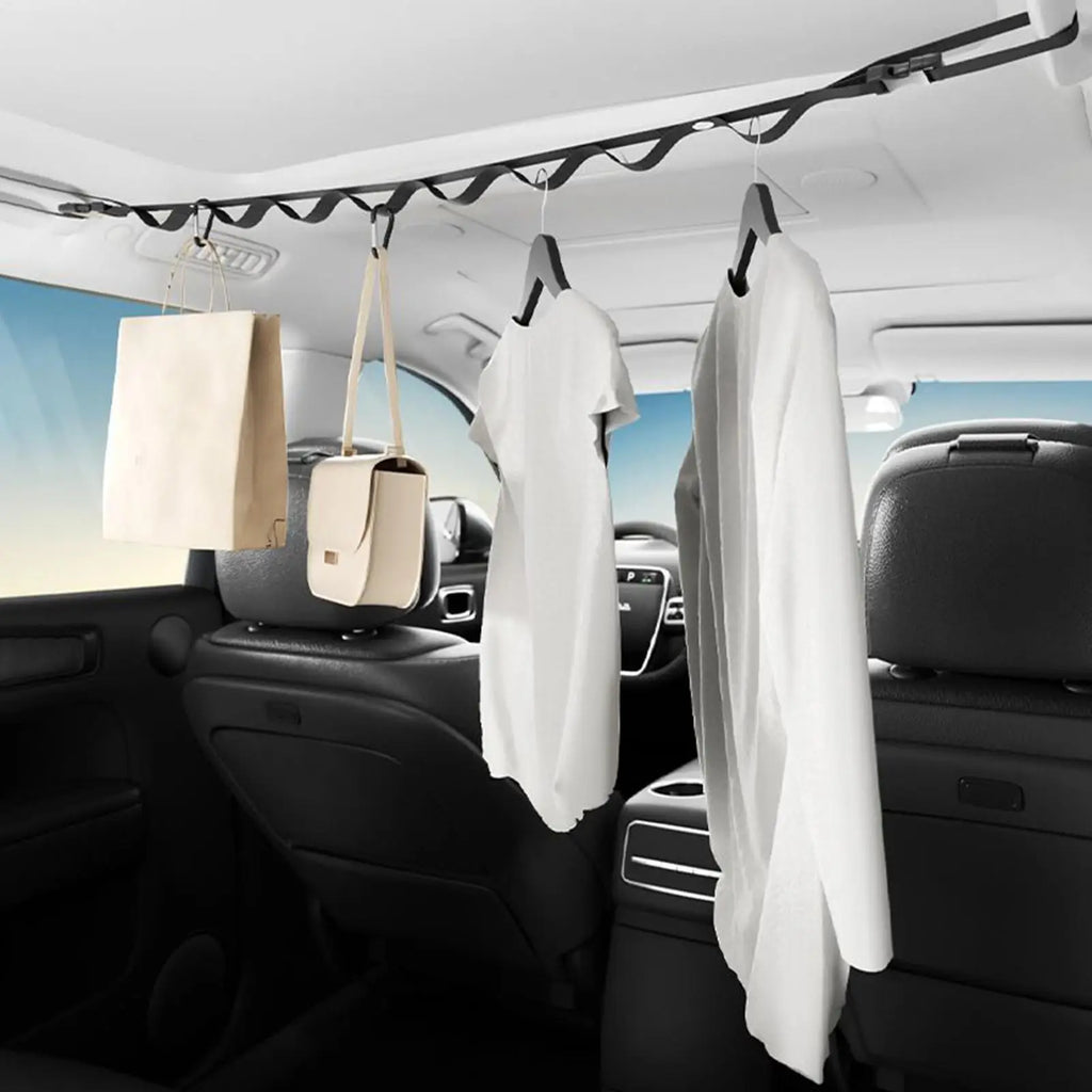 Portable Car Clothes Hanger Rope Large-Bearing Car Clothesline Adjustable Clothes Storage Hanger for Traveling Clothesline Oasis Select