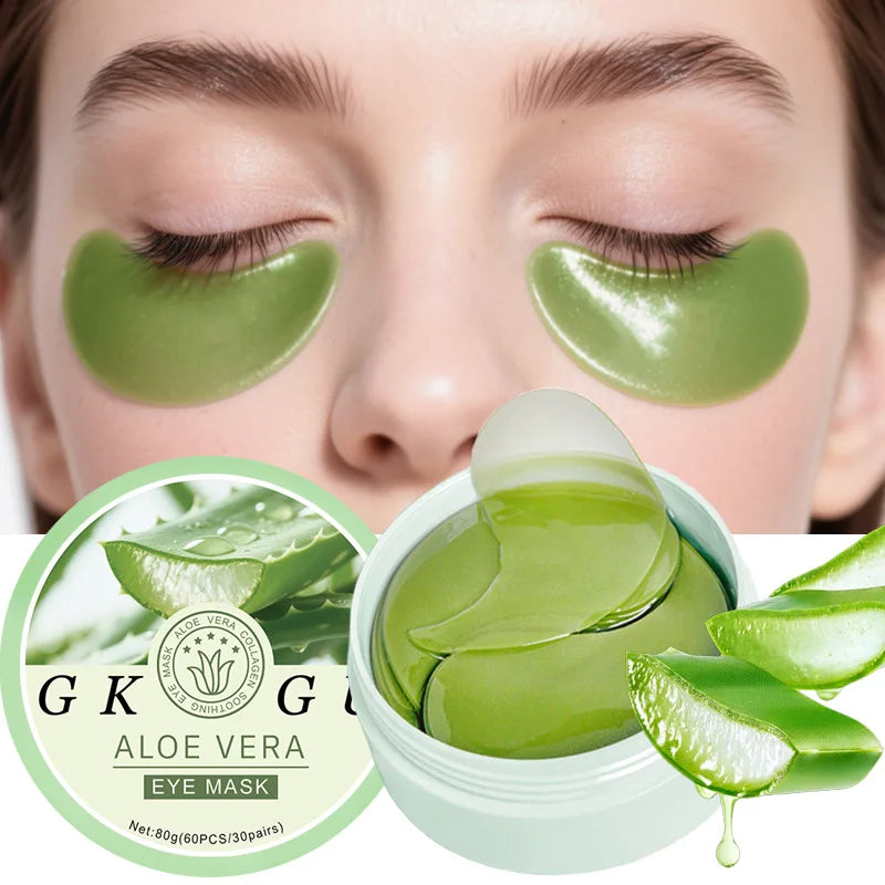 60-Piece Collagen Eye Patches – Moisturizing & Firming Eye Mask Collagen Eye Mask Oasis Select Aloe vera eye mask