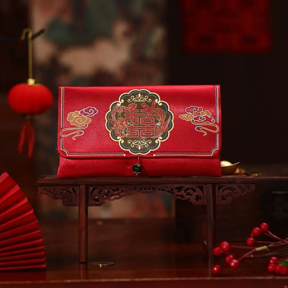 Chinese Brocade Red Envelope | Embroidery Tassel Wedding Gift