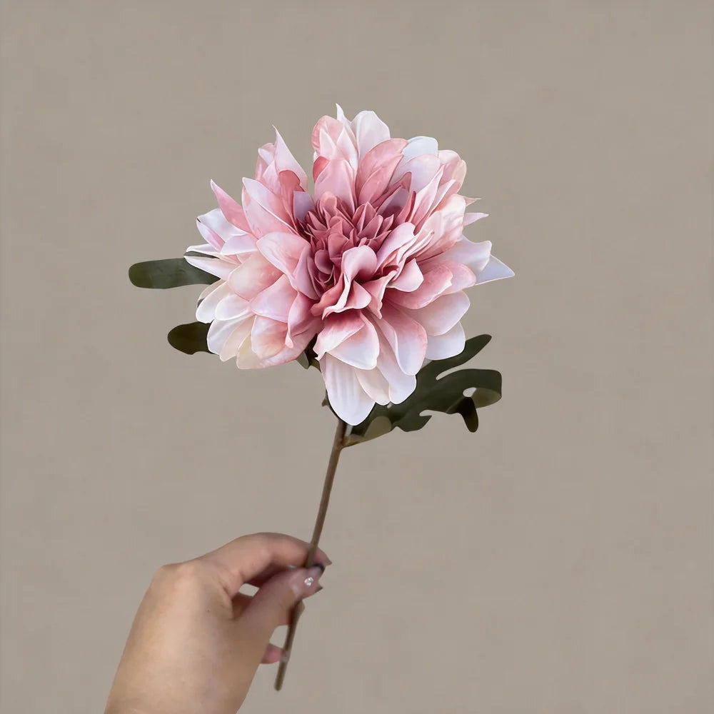 1Pcs High-end Moisturizing Dahlias Real Touch Artificial Flowers Home Decoration Dahlia Wedding Flower Arrangement Party Floral Oasis Select purple