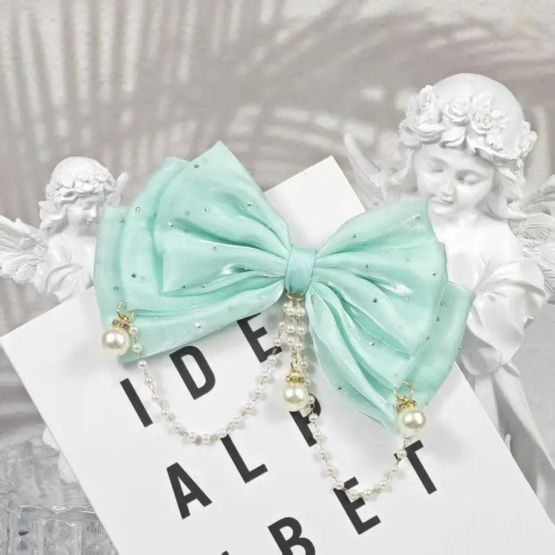 Rhinestone Bow Hair Clip for Girls – Princess Party Accessory Girls Hair Clip Oasis Select A6