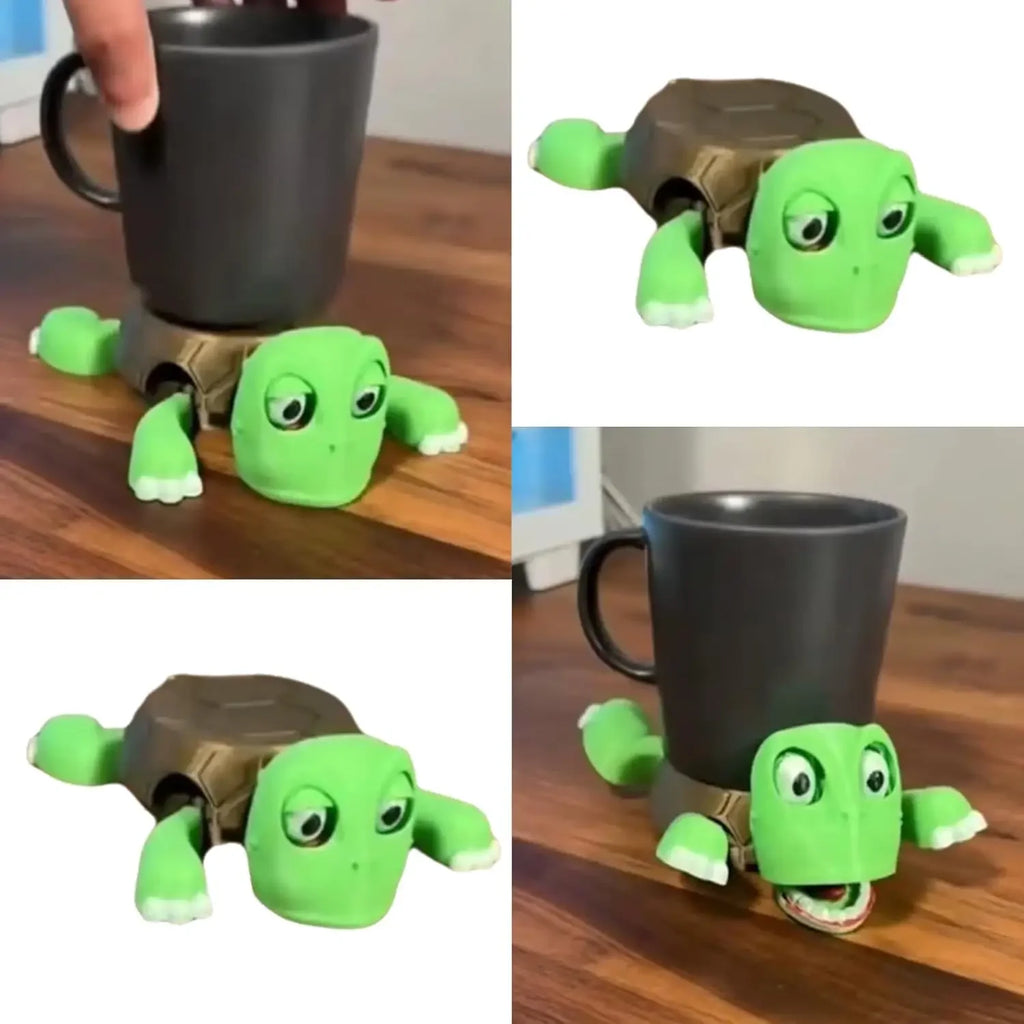 Cute Turtle Coaster 3D Printed Cup Pad, Fun Tea Coffee Mug Holder, Creative Table Decoration & Household Ornament Accessories Oasis Select