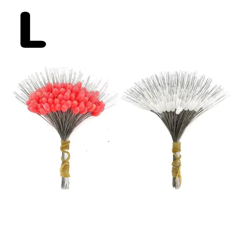 1/2Set Silicone Space Bean Oval Stopper Bobber Profession Fishing Float Resistance Anti-Strand Fish Line Fishing Gear Oasis Select Mix L-2set 1