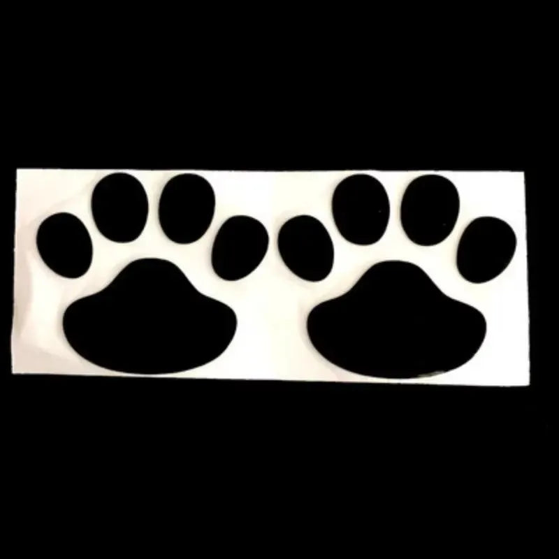 1/2/4pairs Car 3D Stereo Footprint Car Stickers Creative Dog Paw Body Stickers Soft Electric Car Footprint Personalized Stickers Oasis Select 1pairs black