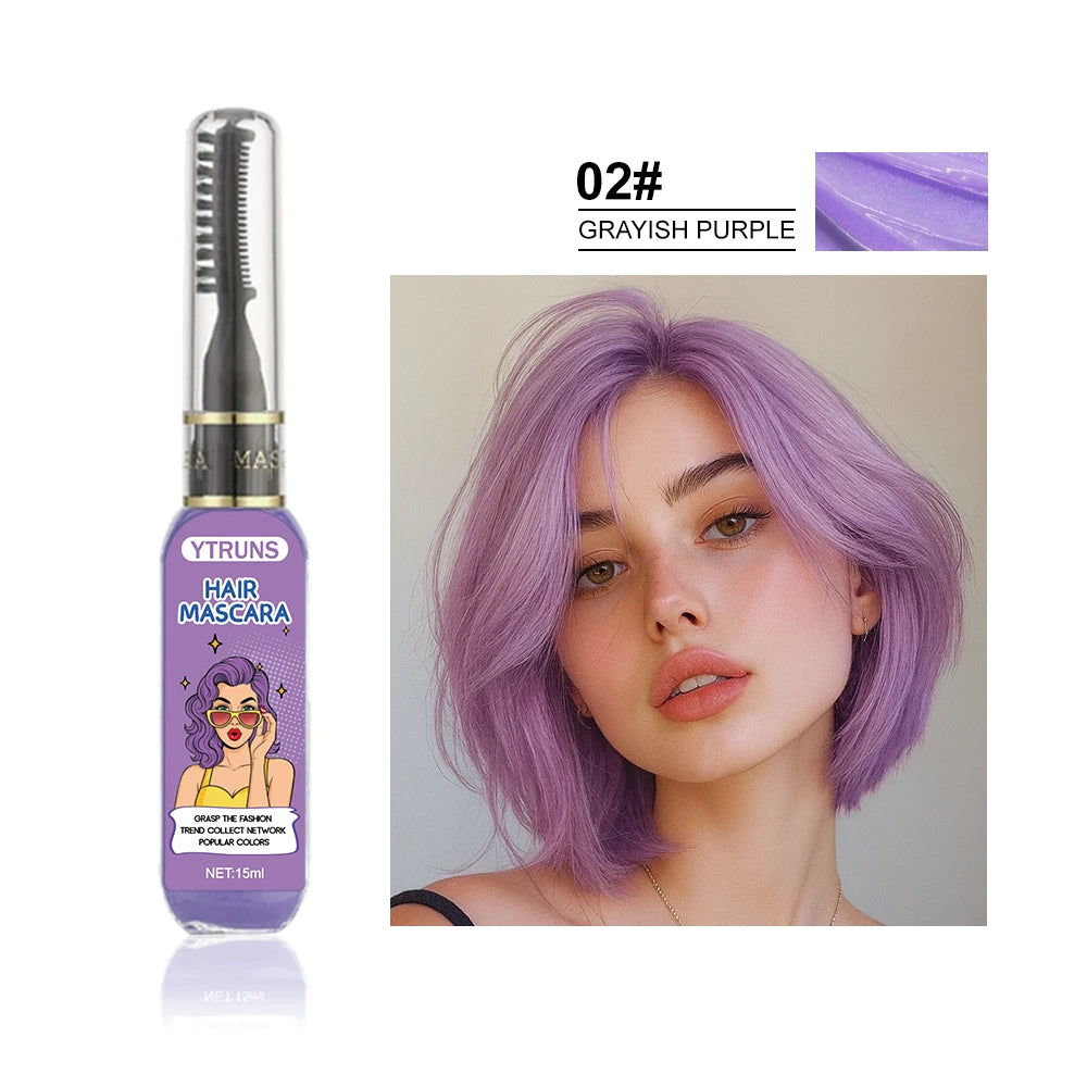 13-Color Temporary Hair Dye | Buildable Smudge-Resistant Paint