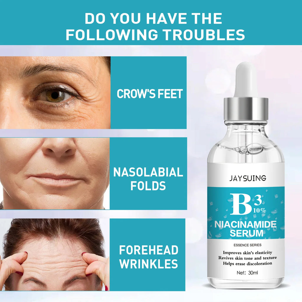 1/2/3pcs Pore Narrowing Essence Nicotinamide Serum Face Hydrating Dry Skin Pores Repair Lifting Firming Moisturizing Serum Oasis Select
