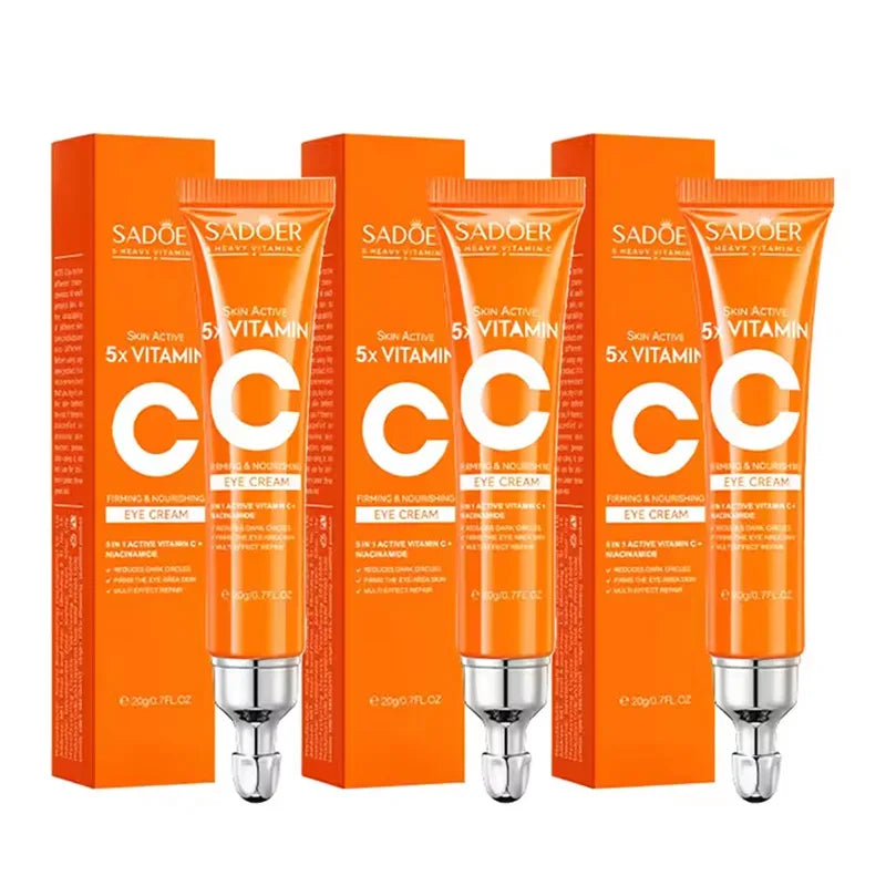 SADOER Vitamin C Eye Cream Anti Dark Circles Eyes Bags Remover Moisturizing Brightening Firming Skin Care Products for Eyes Oasis Select
