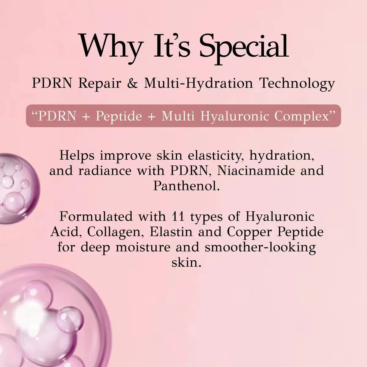 Deep Collagen Essence - Peptide Intensive Activation, Pink PDRN Stem Cell Ampoule, Brightening, Moisturizing, Skincare Oasis Select