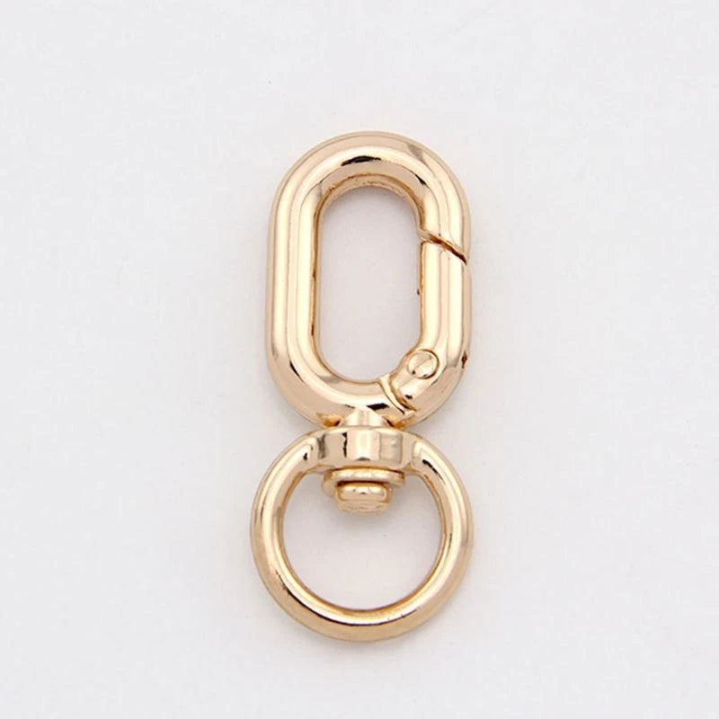 5pcs Colorful Metal Lobster Claw Clasps Swivel Lanyards Trigger Strap with Key Ring DIY Accessories for Bag Key Chains Connector Oasis Select KC Gold