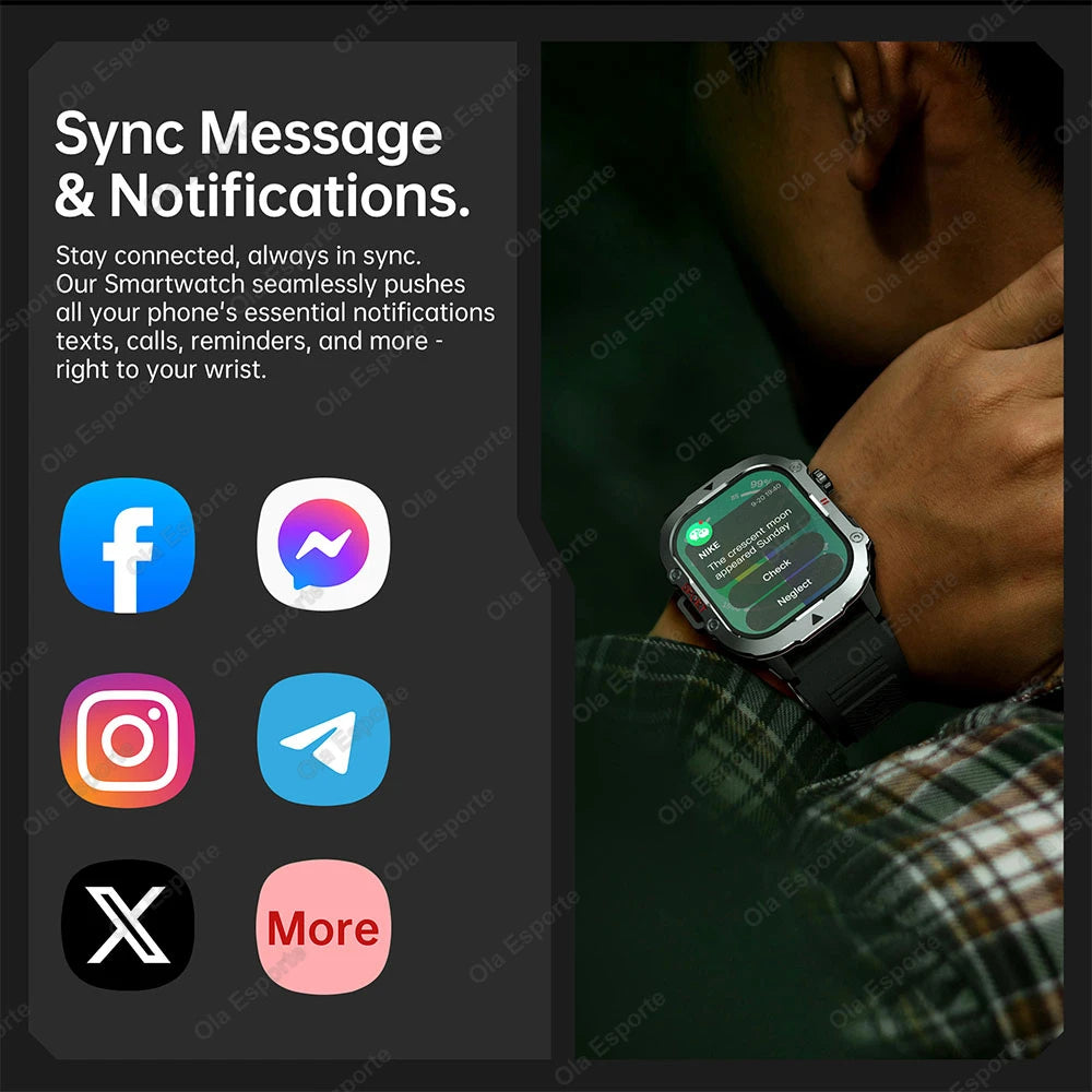 2.19" AMOLED Smartwatch | BT Calling, GPS, 5ATM, Heart Rate