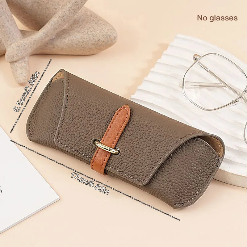 Portable Case Soft Protective Case Cover Glasses Bag Sunglasses Case Box Reading Eyeglasses Pouch Eyewear Protector PU Leather Oasis Select WW-01