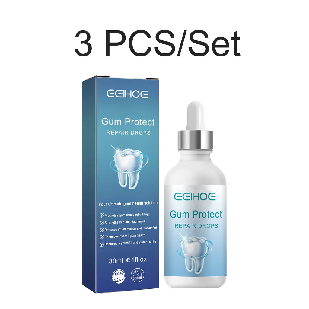 New 30ml Dental Care Drops Gums Care Serum Relieve Tooth Allergy Gum Pain Tooth Stain Cleaning Toothpaste for Gum Tooth Support Oasis Select 3 PCS