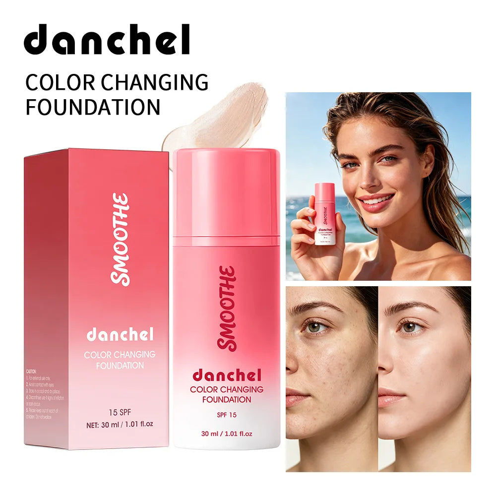 Color Changing Foundation Deep Moisturizing SPF15 Sun Protection Medium Coverage Smart Match Skin Color Natural Look Foundation Oasis Select Foundation