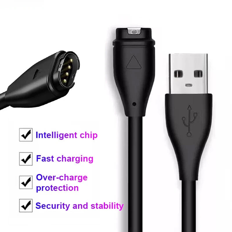 USB-C Charger for Garmin Fenix 8 7 6 5 Series – Replacement Cable Smartwatch Charger Cable Oasis Select