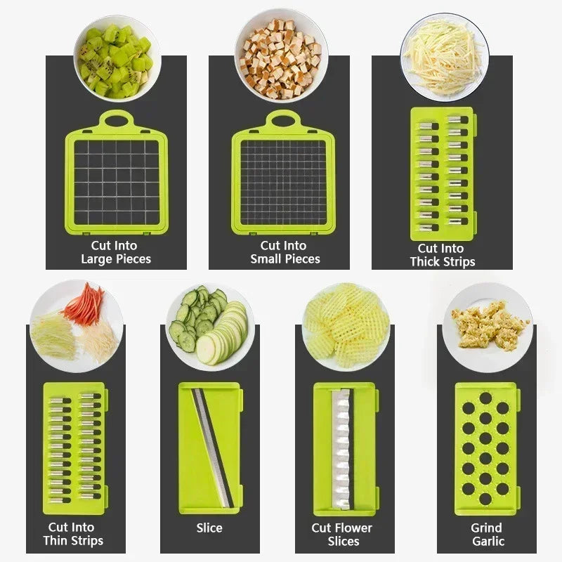 16-in-1 Vegetable Chopper Slicer & Dicer with Container