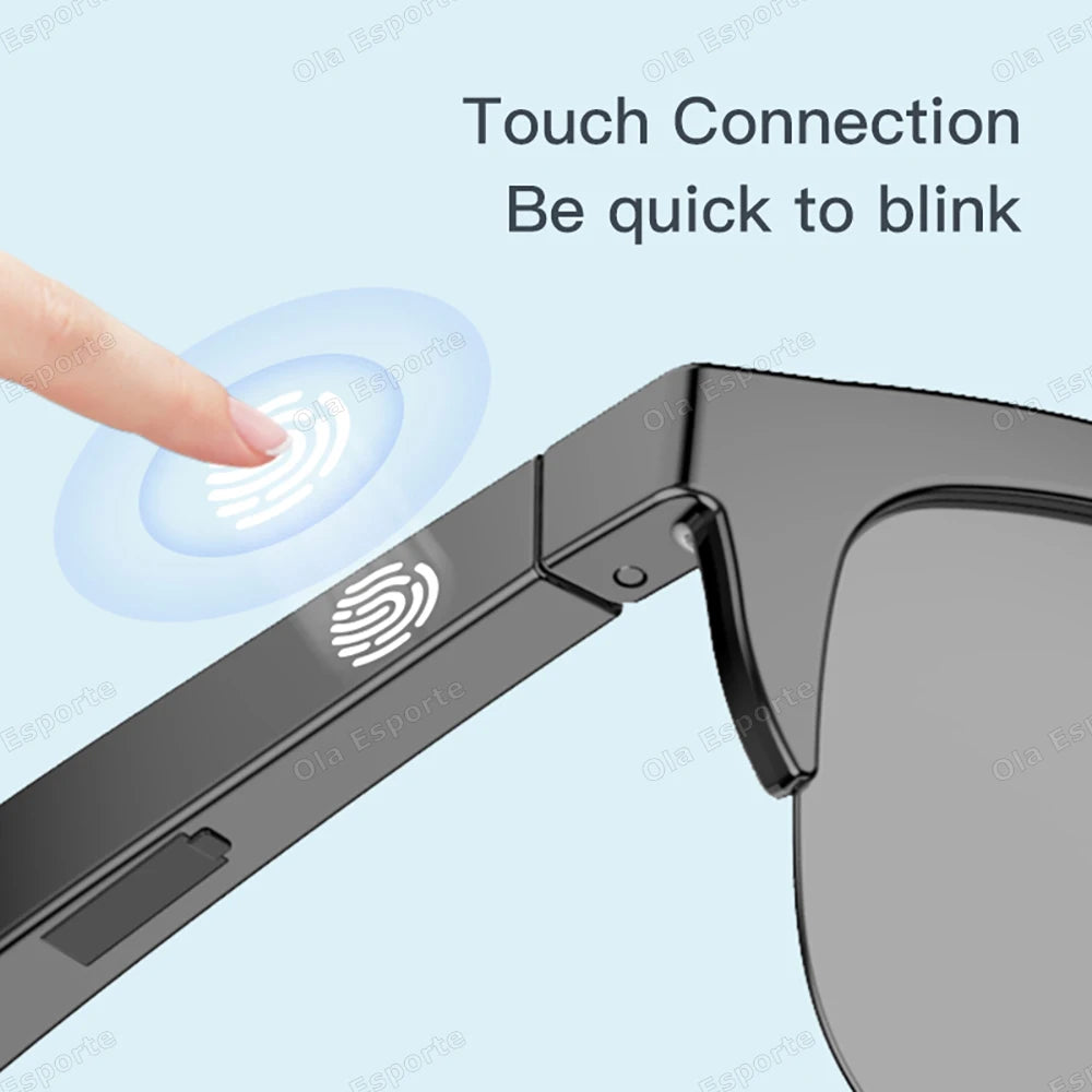 Bluetooth Smart Sunglasses – UV Polarized, Music & Calls
