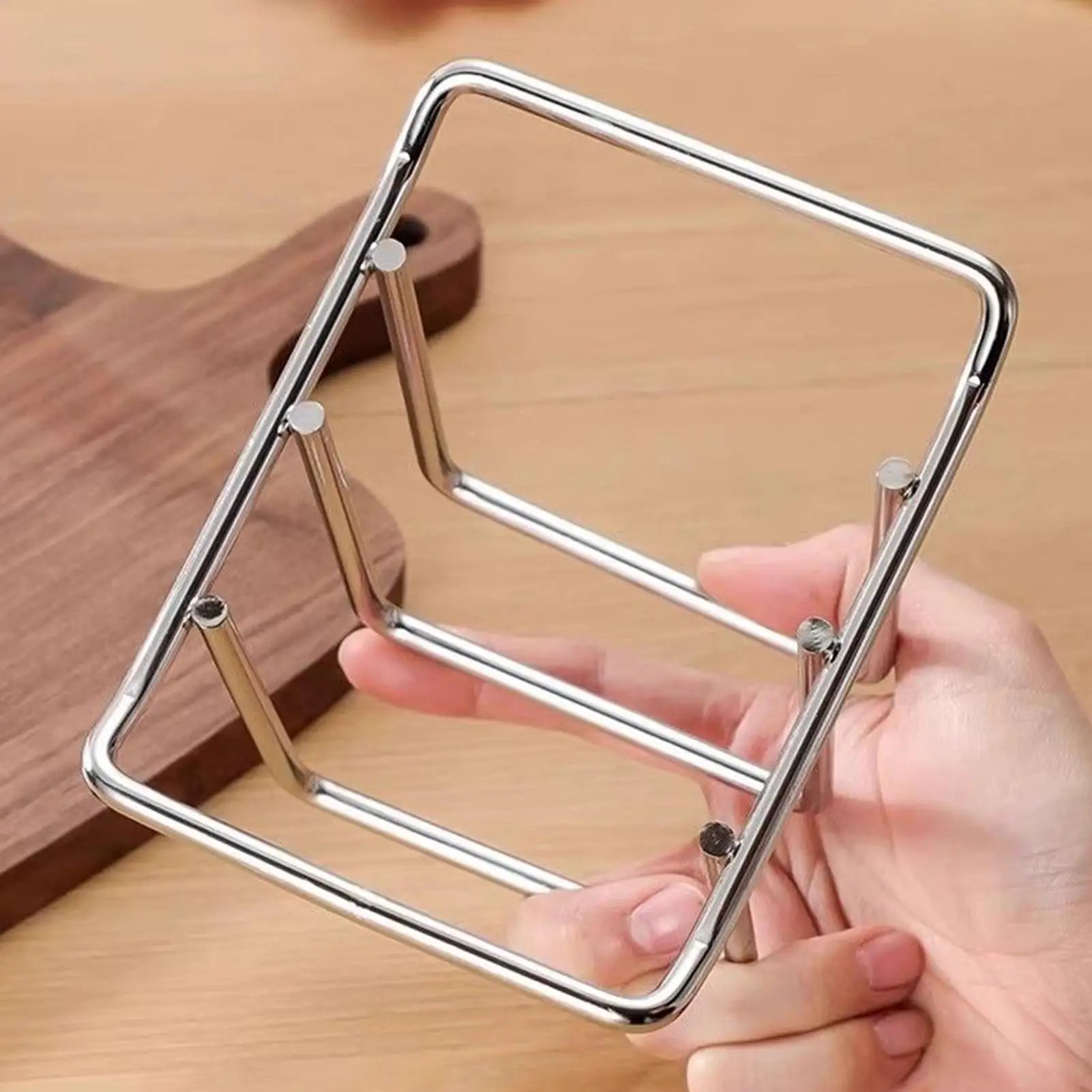 Chopping board rack Space-Saving Stainless Steel Pot Lid and Cutting Board Organizer Combo Countertop Rack kitchen organizer Oasis Select