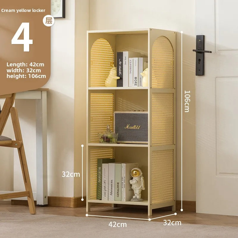 Bookcase Integrated Against Wall Student Household Bookshelf