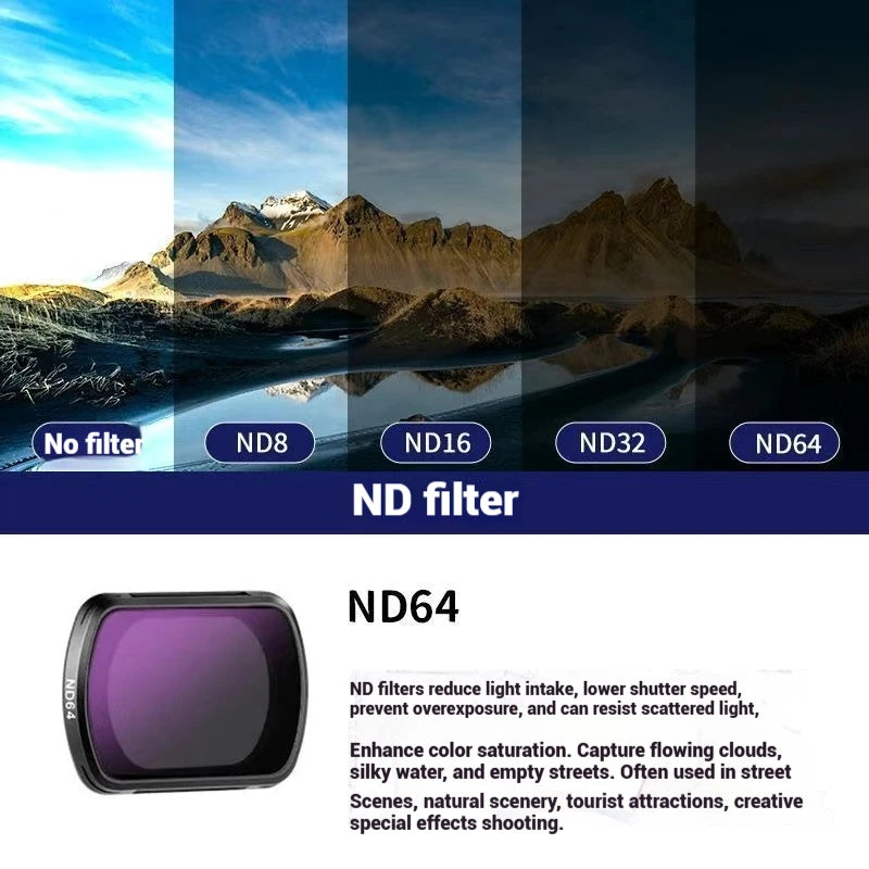 DJI Osmo Pocket 3 & 4 Filter Set – CPL ND Black Mist Wide