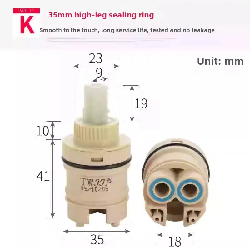 Faucets Mixing Spool Valve 25 MM/35 MM/40 MM Cartridge Ceramic Mixer Tap Kitchen Bath Basin Shower Taps Accessories Oasis Select K-JJ35MM