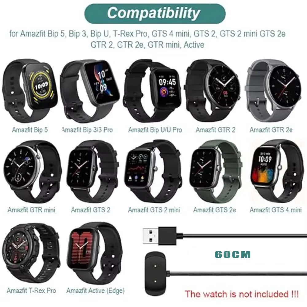 Magnetic Charger Cable for Amazfit Bip 3, GTS 4 Mini & GTR 2 Smartwatch Charger Cable Oasis Select