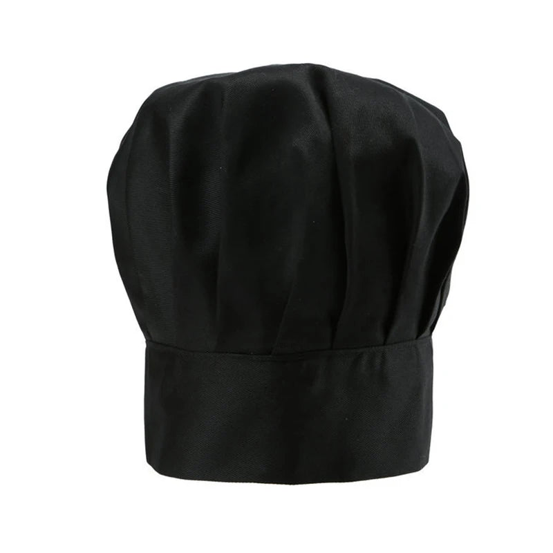 Cook Cap Head Chef White Cooking Hat Waiter Waitress Kitchen Work Hat Hotel Restaurant Canteen Bakery Baker Household Chef Cap Oasis Select black One Size