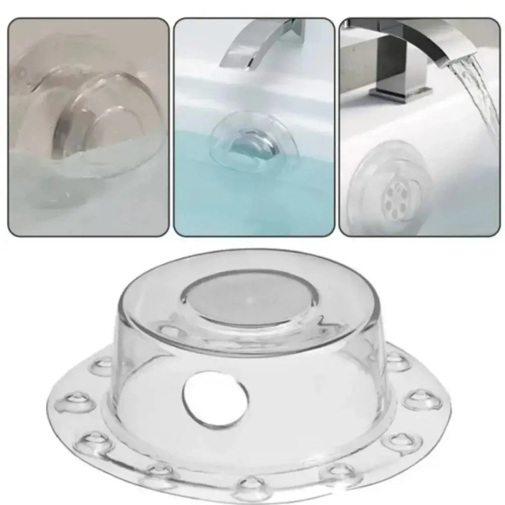 New Transparent PVC Bath Overflow Drain Cover Anti-overflow Water Stop Plug Add Extra Inches Water Drainage Cap Tub Warmer Oasis Select