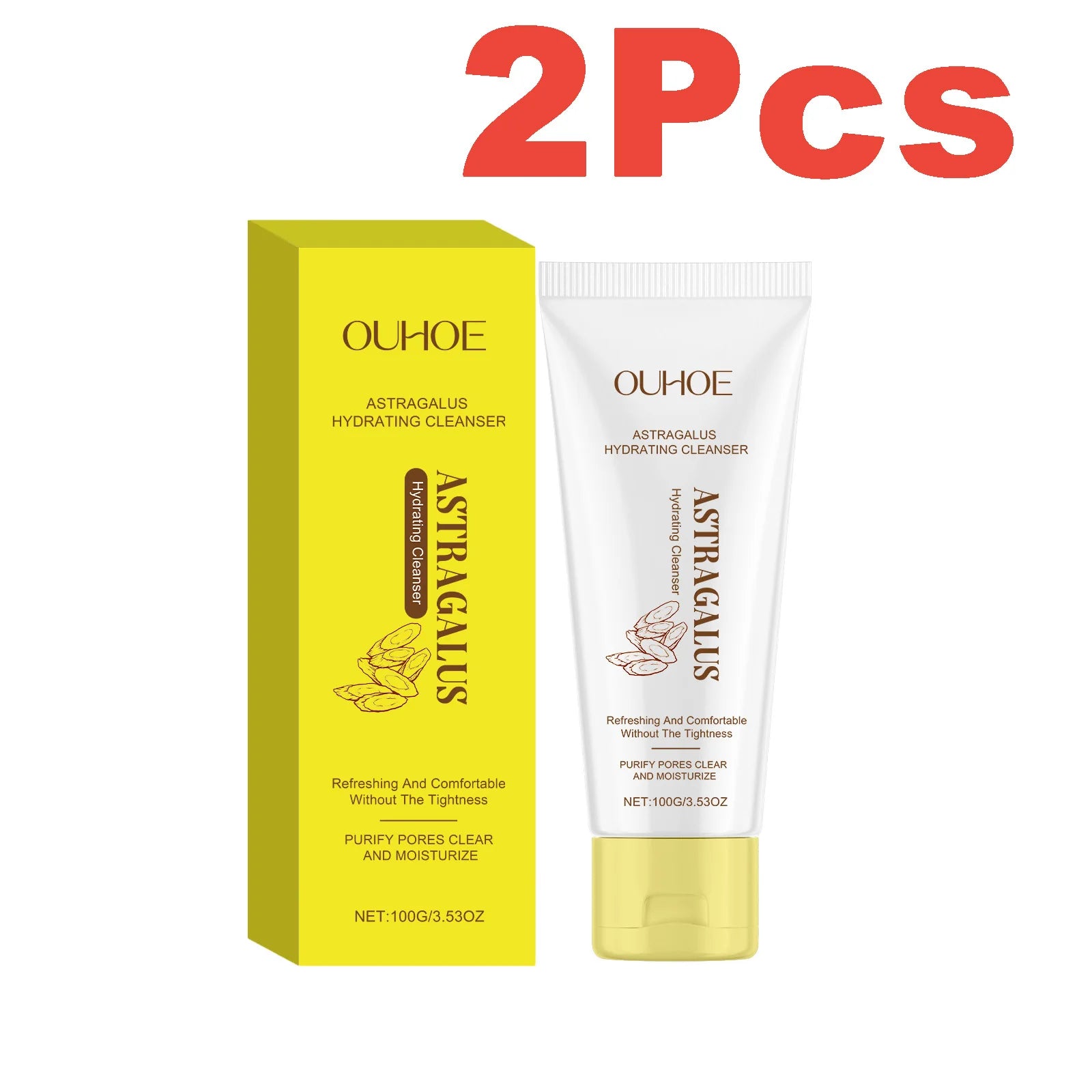 Astragalus Root Hydrating Facial Cleanser – Deep Cleanse 100g Facial Cleanser Oasis Select 2 x 100g Boxed