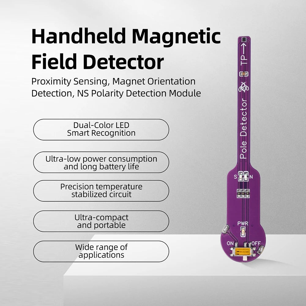 Handheld Magnetic Pole Detector Close Range Dual Color LED Induction Magnet Direction Recognition NS Identification Module Oasis Select