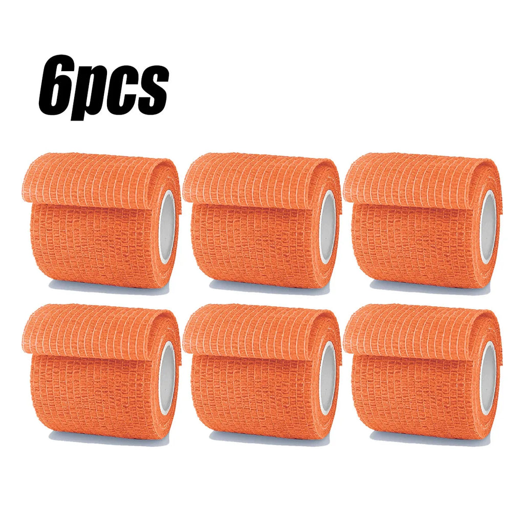 1/15/48Rolls Self Adhesive Bandage Wrap,Cohesive Bandage Wrap For Sport And Athletic,Orange Breathable Vet Wrap For Wounds Oasis Select 6pcs 10cmx4.8m
